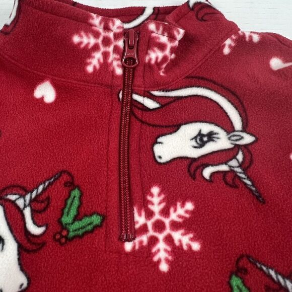 Children's Place Fleece Pullover Size L 10/12 Christmas Fleece Quarter Zip - Picture 3 of 9